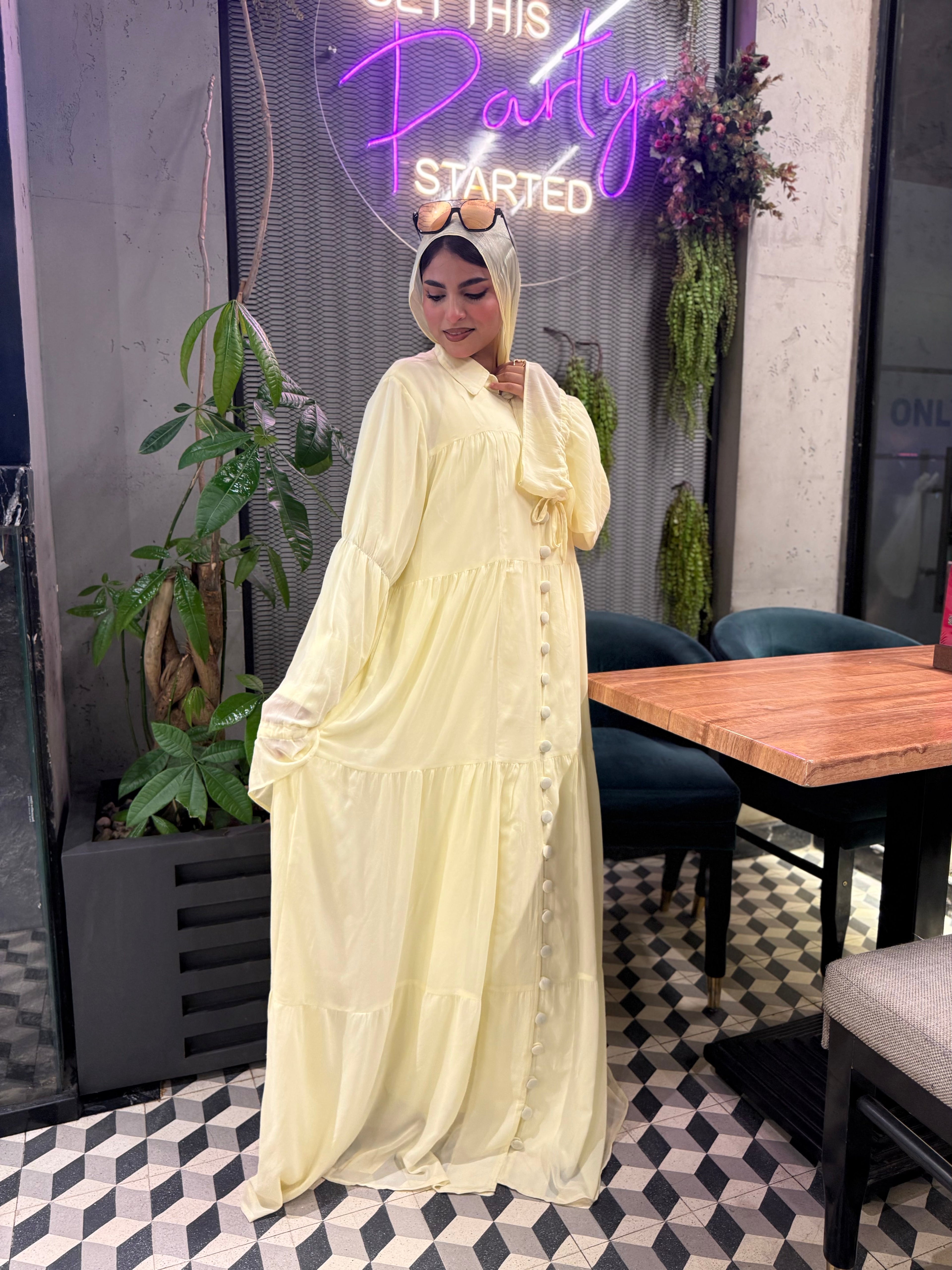 VERONA DRESS Buttercream Yellow